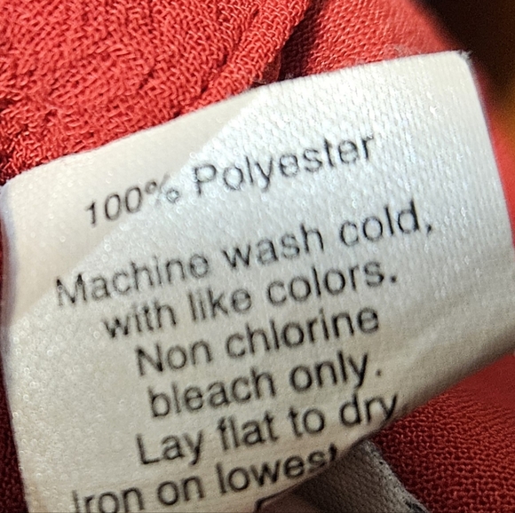 MADEWELL Textured Red A-Line Short Sleeve Blouse - Picture 7 of 8